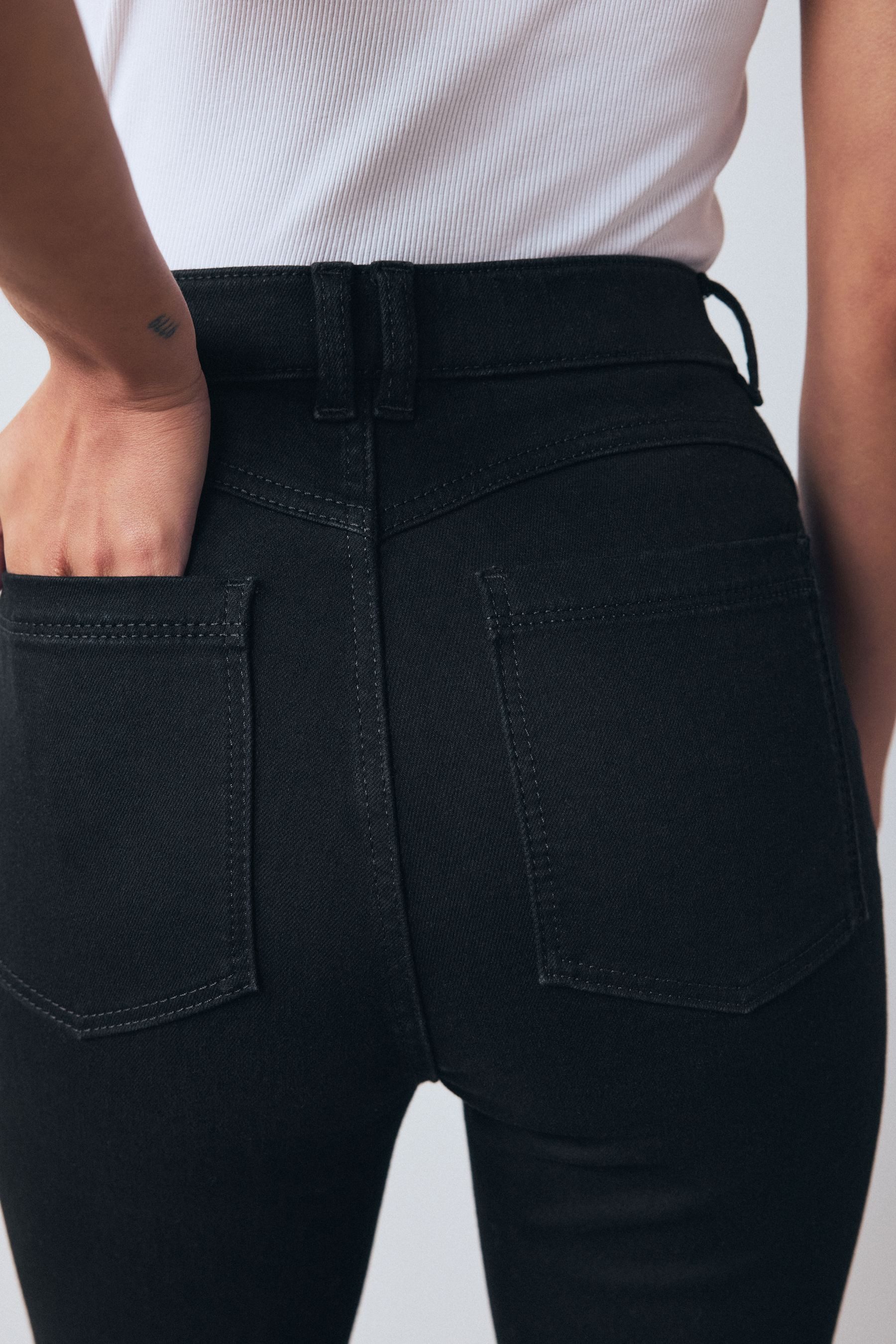 Next Schlagjeans Flexi Fit Schlupf-Hochbund-Schlagjeans (1-tlg)