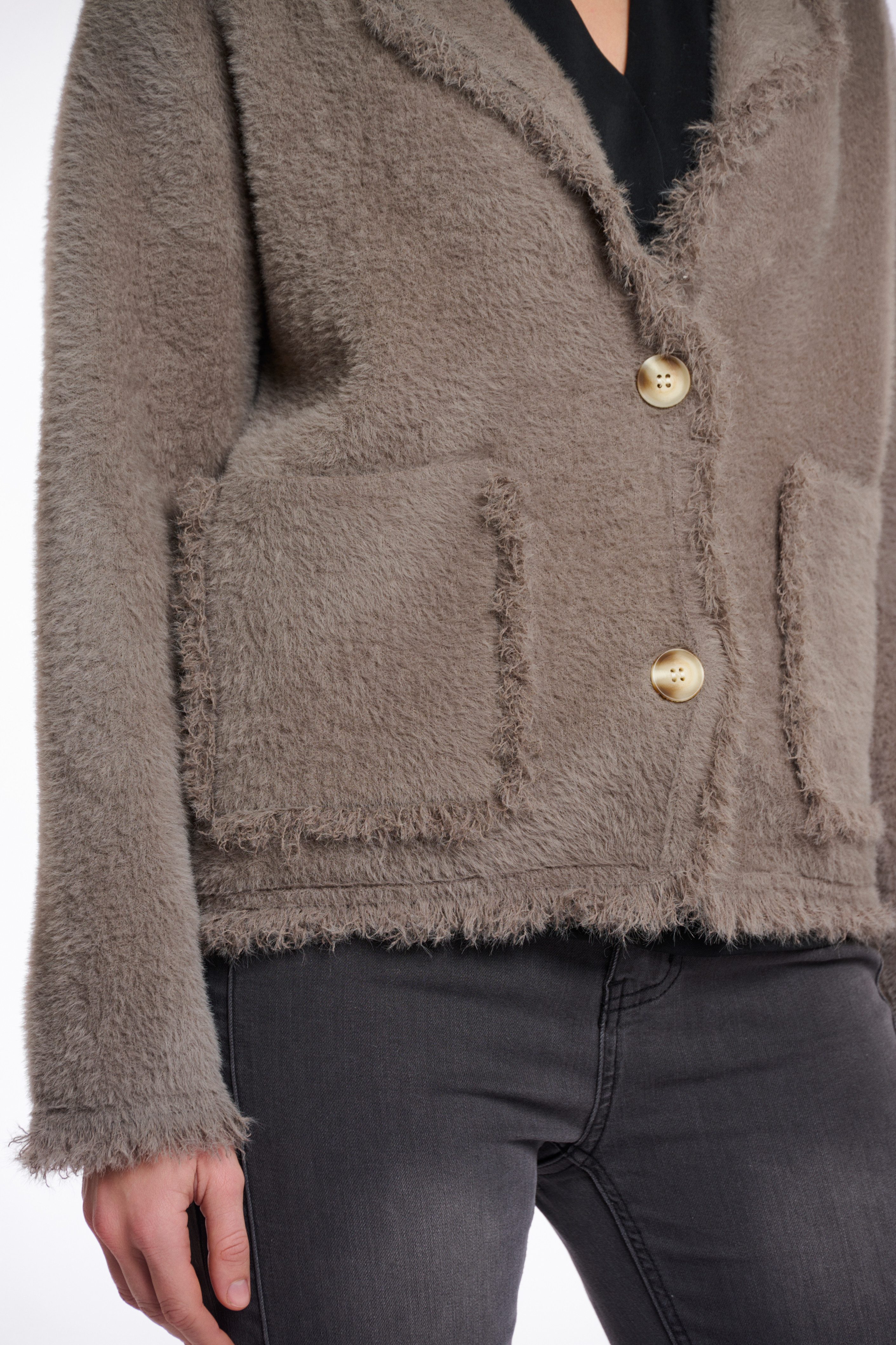 Rino & Pelle Bouclèjacke mit Revers günstig online kaufen