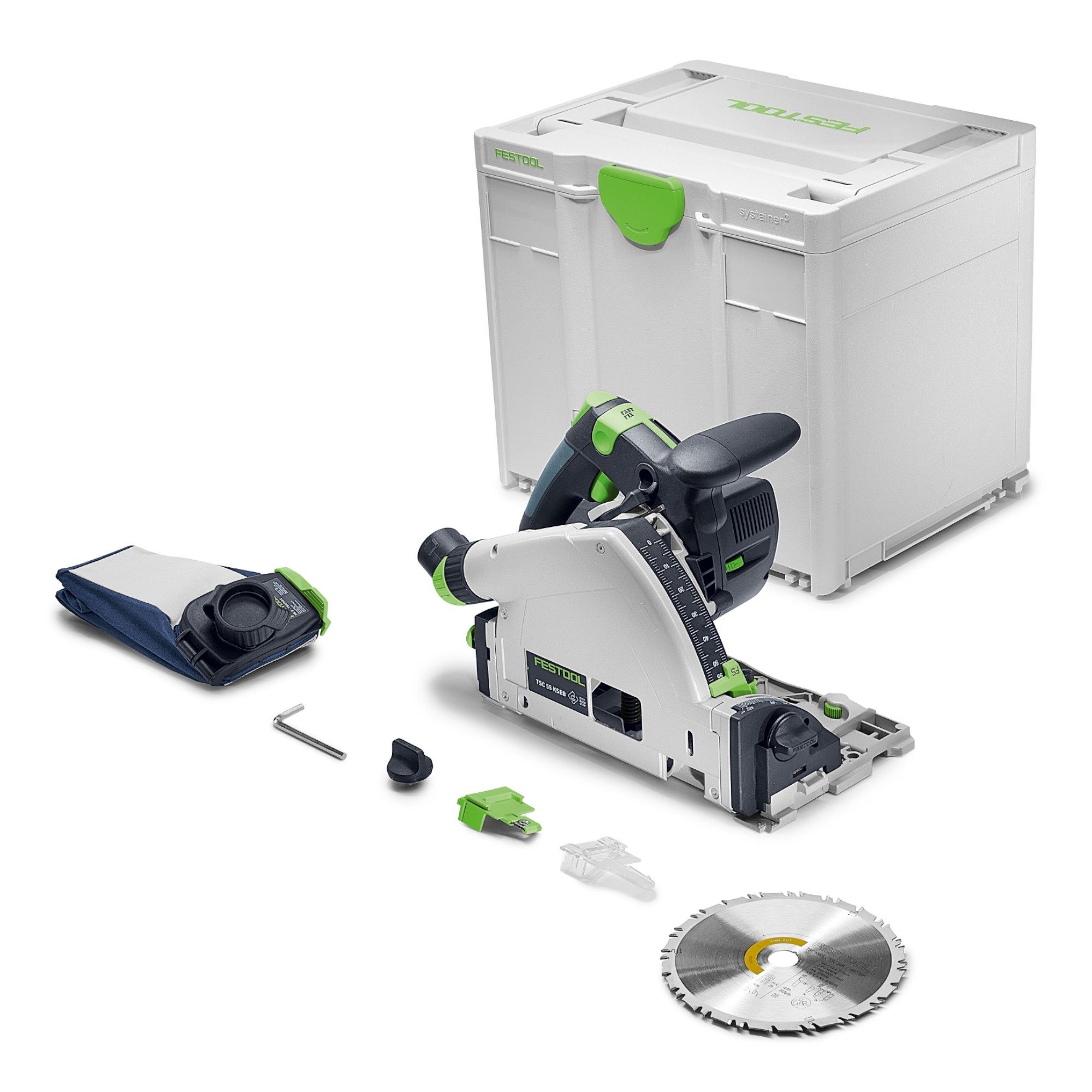 FESTOOL Kompakt-Handkreissäge TSC 55 KSEB-Basic Tauchsäge 18 V 160 mm Brushless (577988) + Systainer