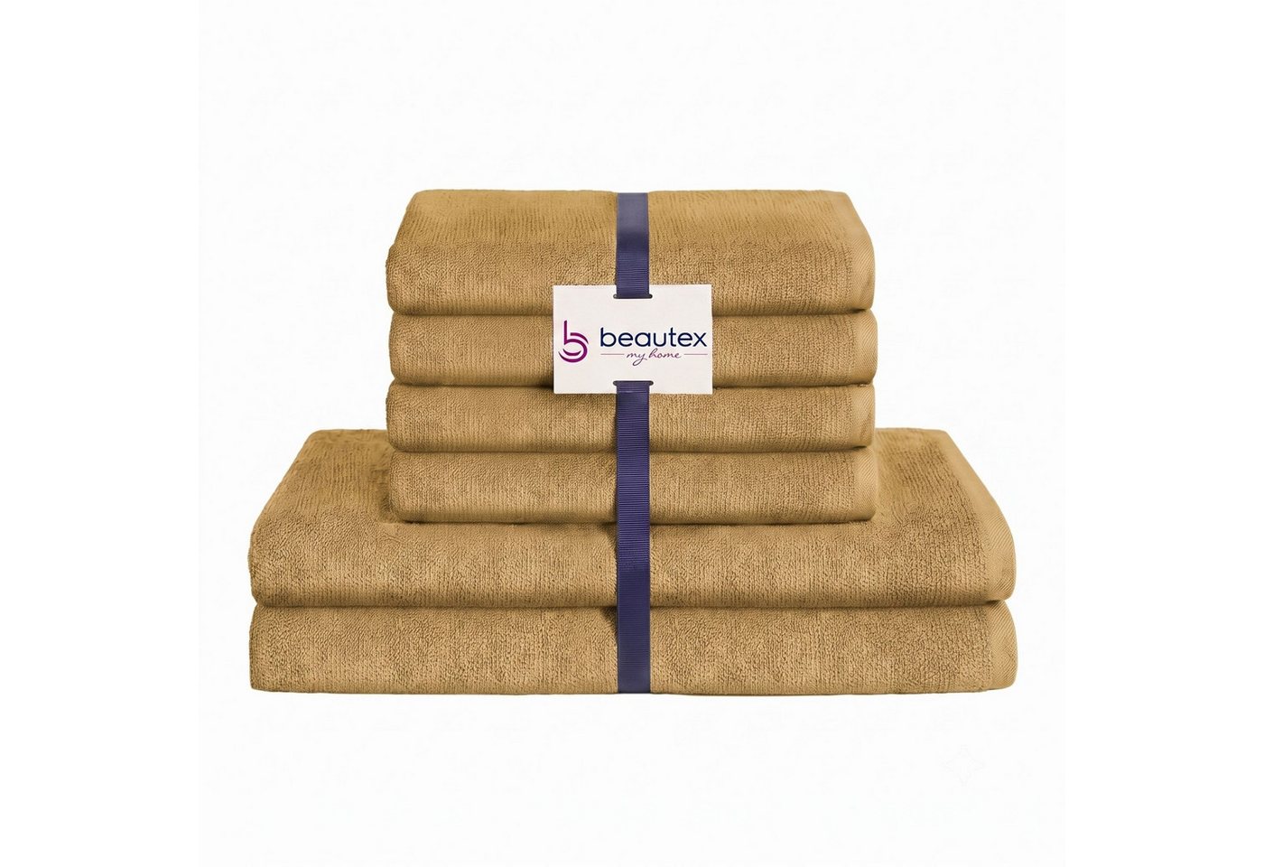 Beautex Handtuch Set, Premium Frottier Sets, 100% Baumwolle 550g/m², Multischlaufen-Optik, Frottier, saugstark, weich, flusenfrei, schnelltrocknend, schadstoffgeprüft