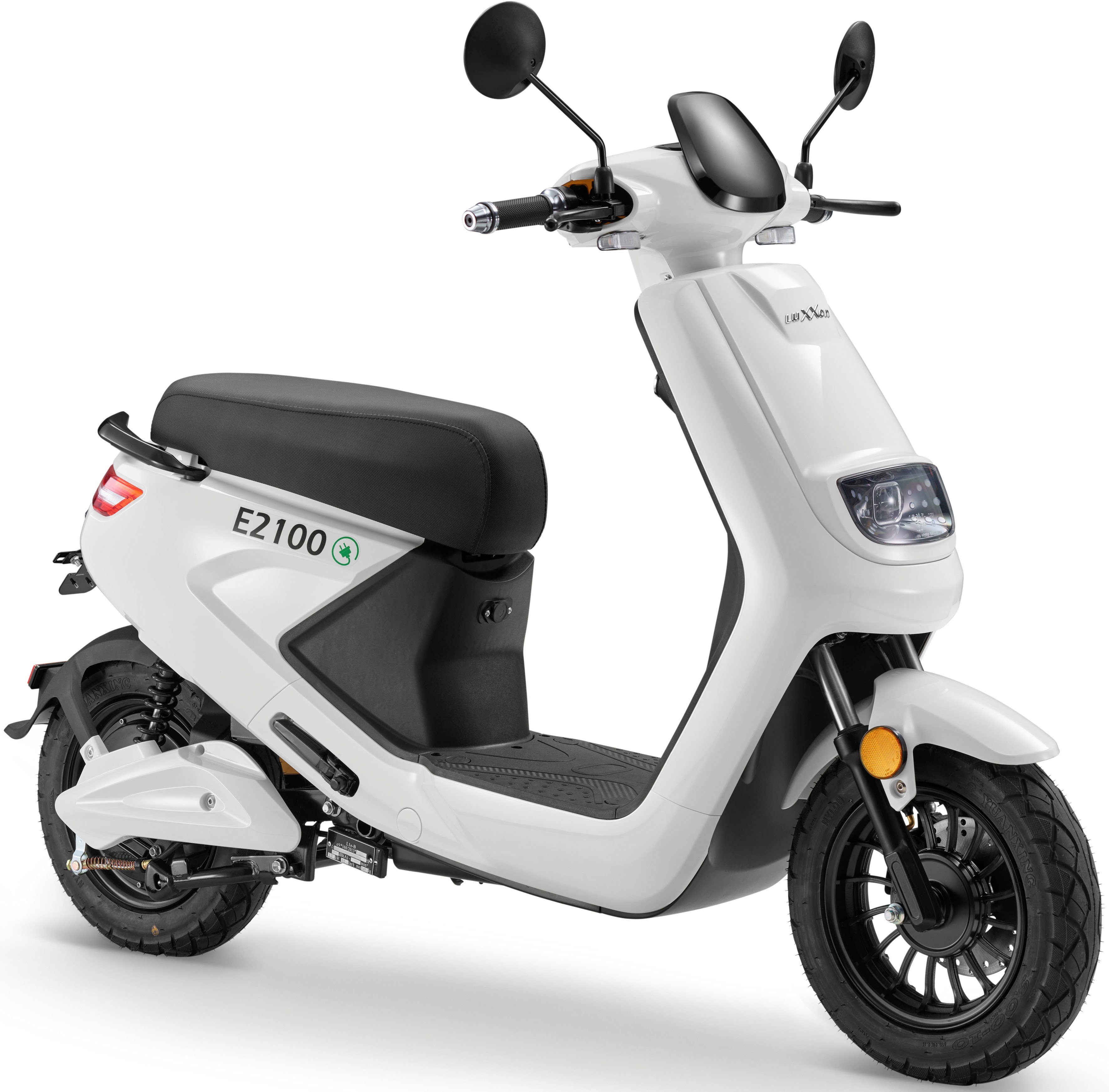 Luxxon E-Motorroller E2100, 2000 W, 45 km/h, bis zu 50 km Reichweite, mit Straßenzul., 2 Sitzplätze, für Erwachsene