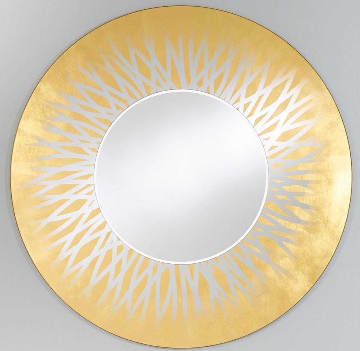Kollektion Spiegel Gold Luxus Wohnzimmer Ø Casa 105 Wandspiegel Padrino cm - / Designer Wandspiegel