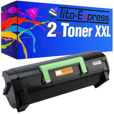 Tito-Express Tonerpatrone 2er Set ersetzt Lexmark MX-310 MX 310 LexmarkMX310, (Doppelpack, 2x Black), für MX 310 DN MX 410 de MX 510 de MX 511 de MX 511 dhe MX 511 dte