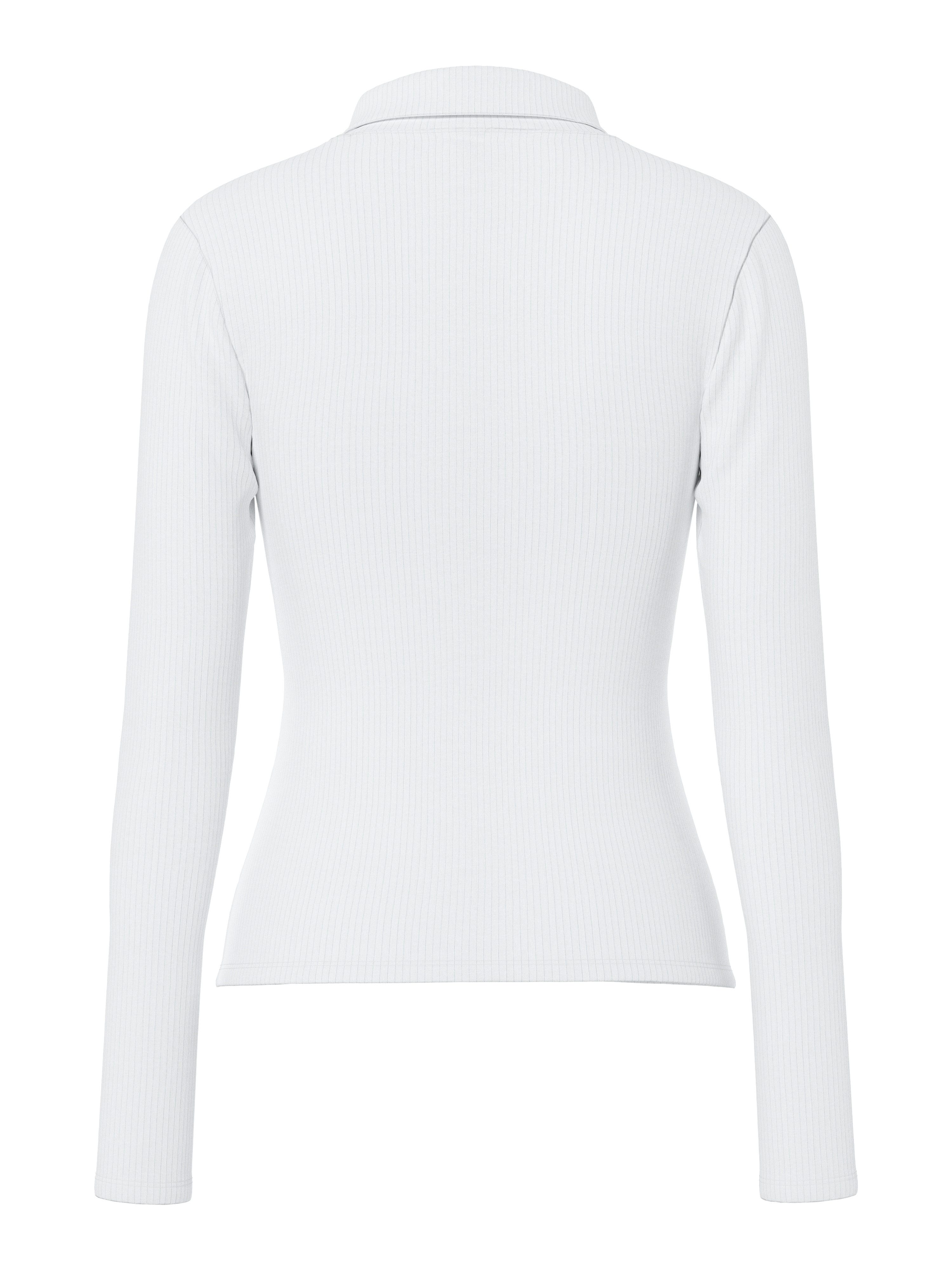 pieces Langarm-Poloshirt PCKITTE LS POLO TOP JRS NOOS mit gerippter Struktu günstig online kaufen