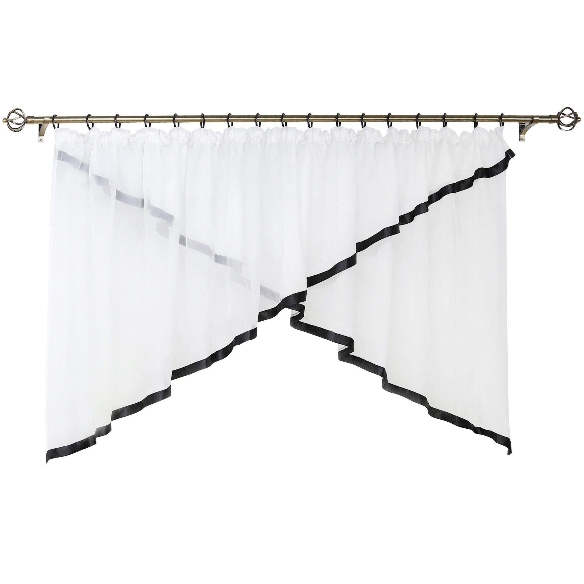 Joyswahl Scheibengardine (2 St), Kräuselband, Store, Küche Bistrogardinen, günstig online kaufen