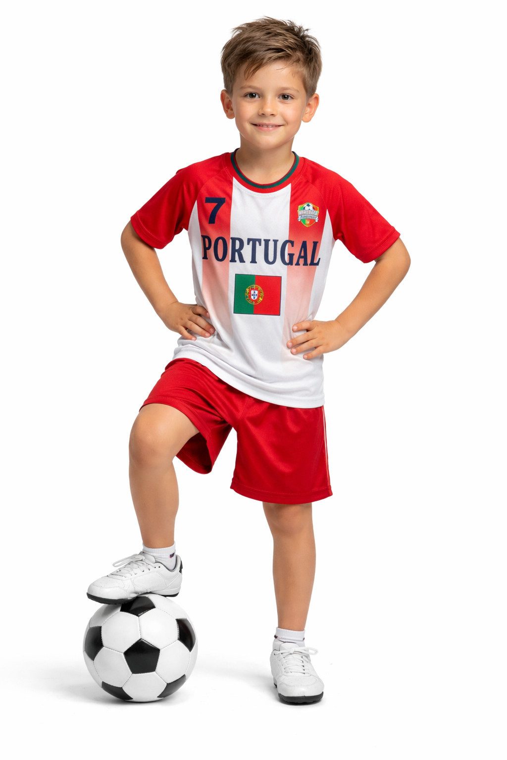 Fashion Boy Fußballtrikot Fussball Fan Set Portugal, Trikot + Shorts, JS286e (Set)