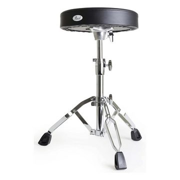 Pearl Drums Schlagzeughocker D-790 (Rundsitz, schwarz), mit Drumsticks