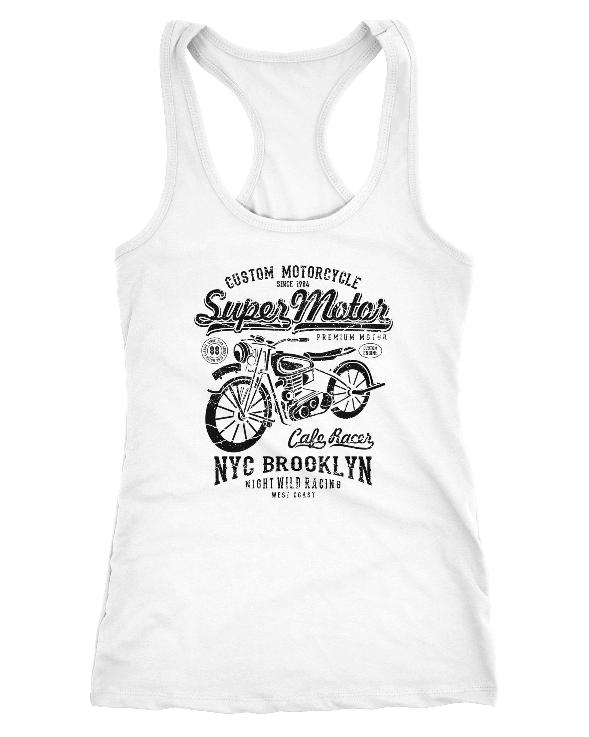 Tanktop Damen Tank Top Motorrad Super Motor Biker Racerback Tanktop Neverless®