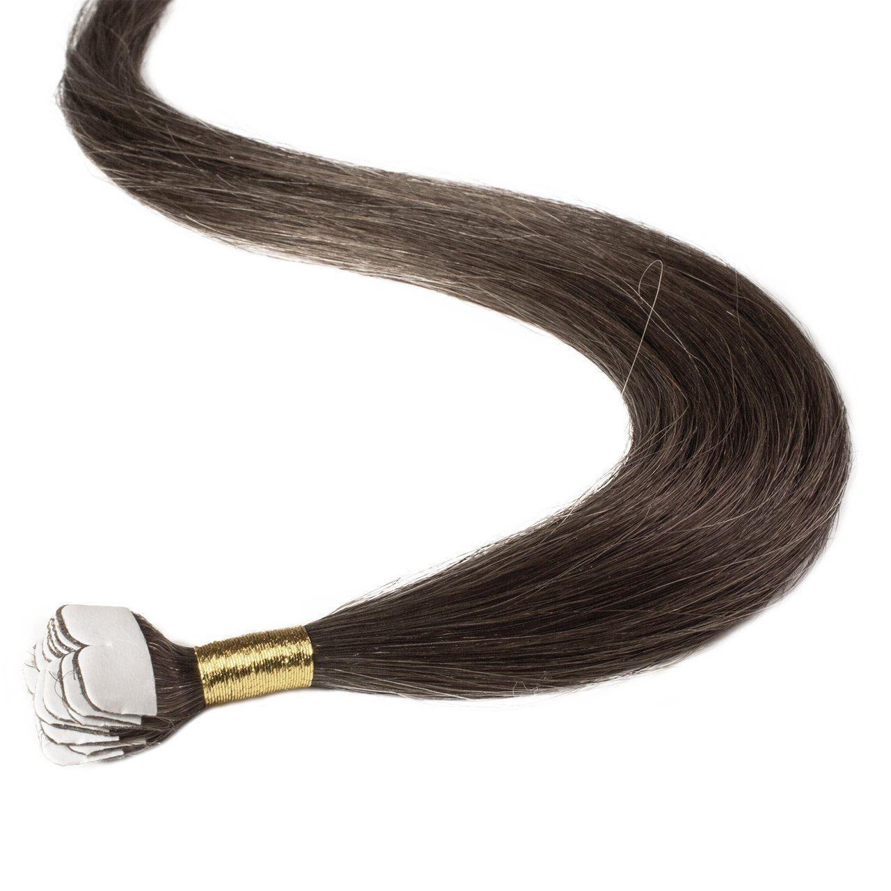 hair2heart Echthaar-Extension Premium Mini Tape Dunkelblond 50cm Extensions #6/0