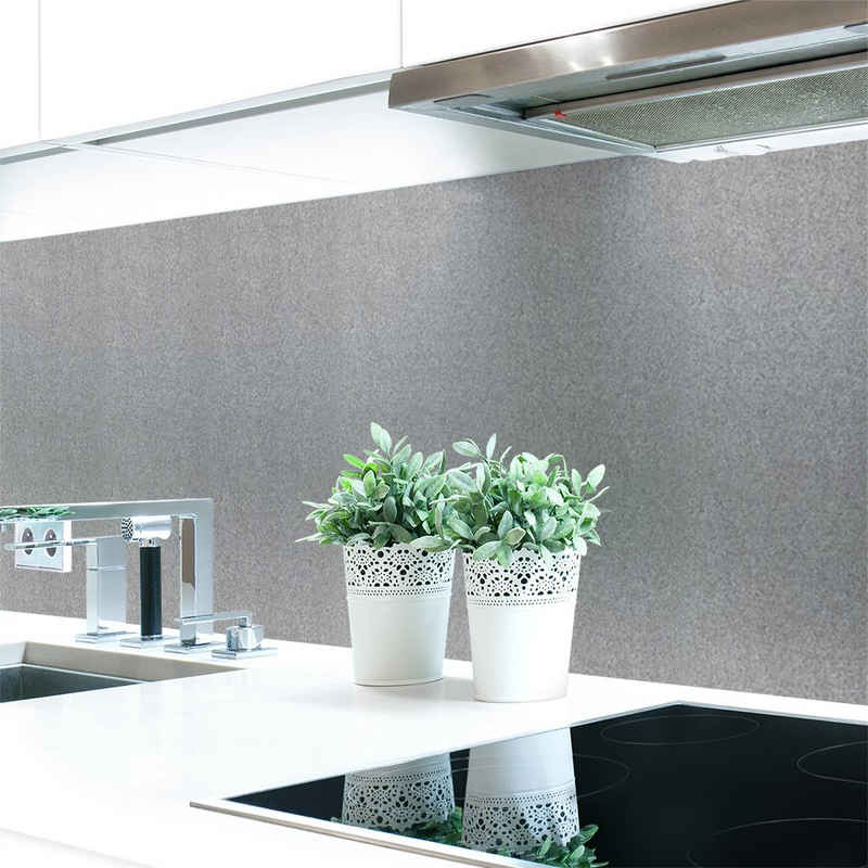 DRUCK-EXPERT Küchenrückwand »Küchenrückwand Graphitwand Grau Premium Hart-PVC 0,4 mm selbstklebend«