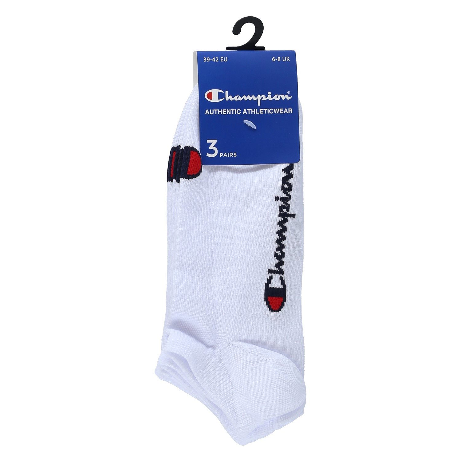Champion Tennissocken (Baumwolle) Sneaker Schriftzug-Print weiss Herren - 3 günstig online kaufen