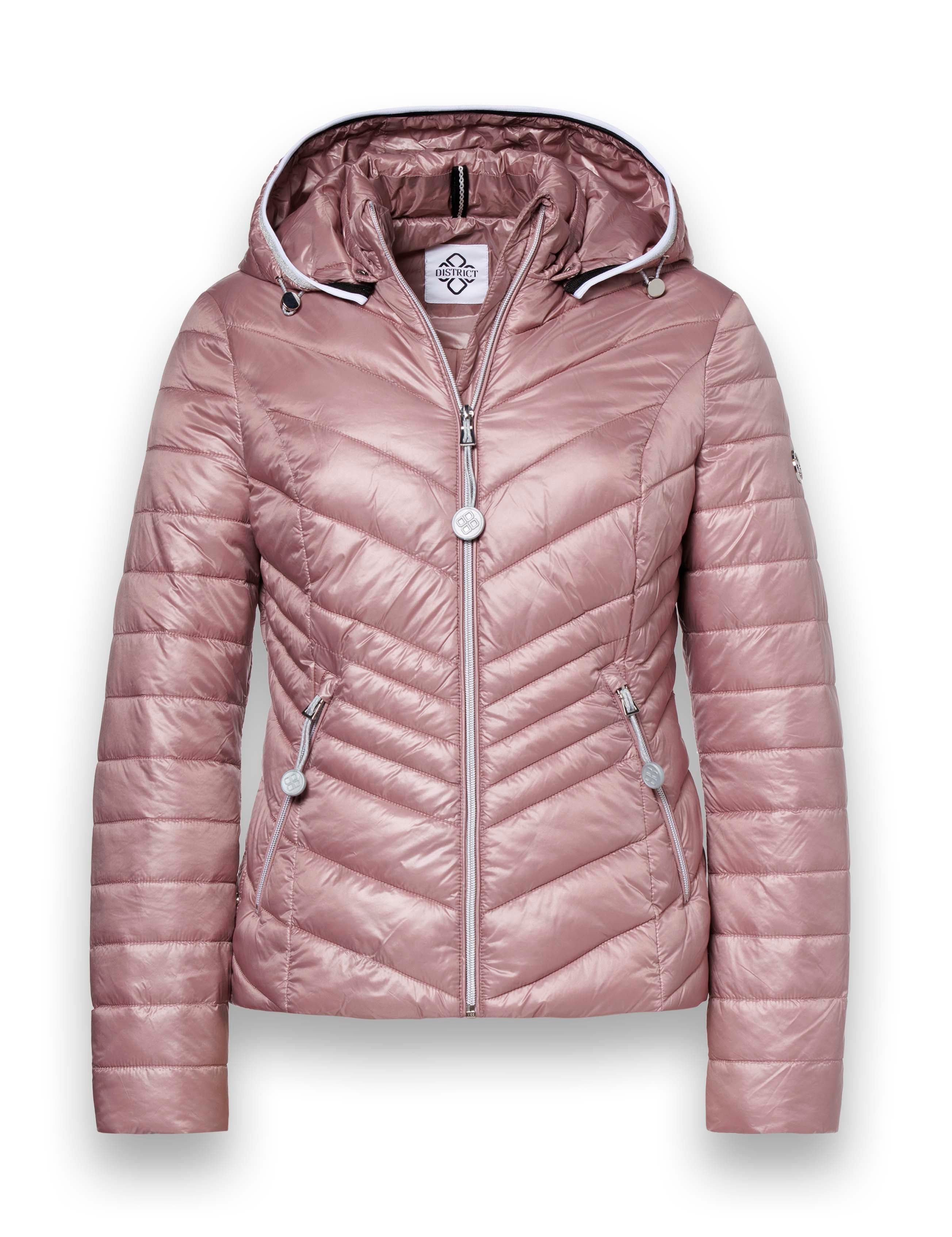 District Funktionsjacke Übergangsjacke Magnolia (mit Kapuze, wasserabweisend) rosa Damen