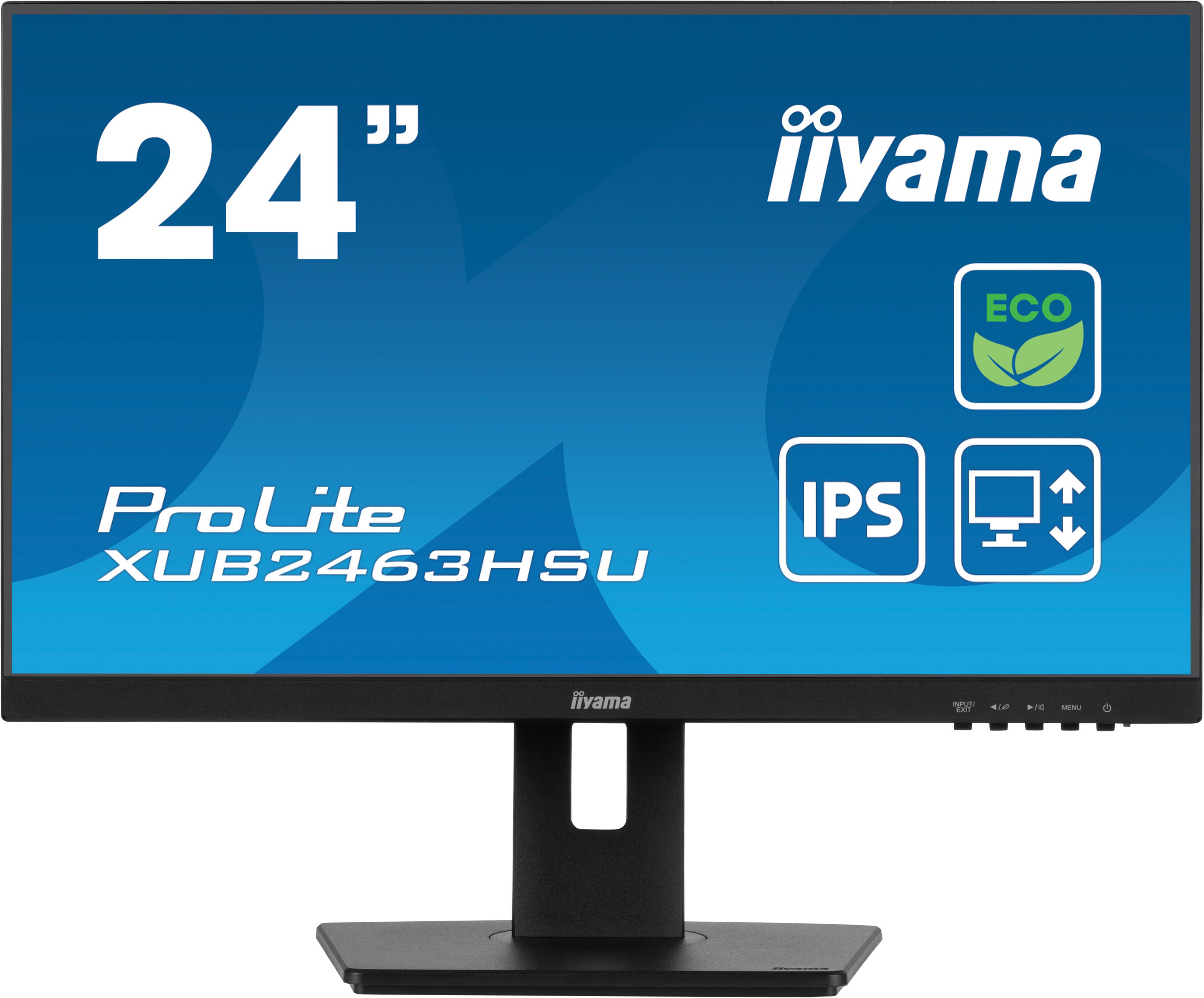 Iiyama XUB2463HSU-B1 LED-Monitor (60,5 cm/24 ", 1920 x 1080 px, Full HD, 3 ms Reaktionszeit, 100 Hz, IPS)