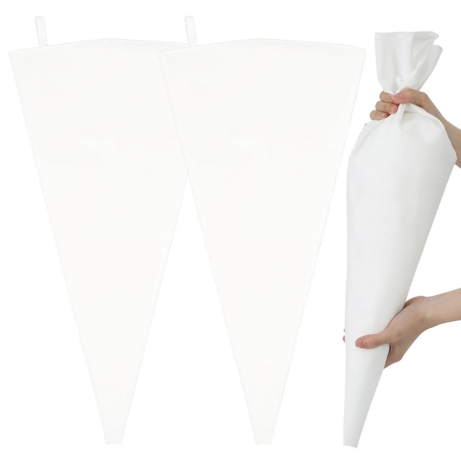 LuxusKollektion Spritzbeutel Spritzbeutel 2er Set Baumwolle Wiederverwendbar Weiss