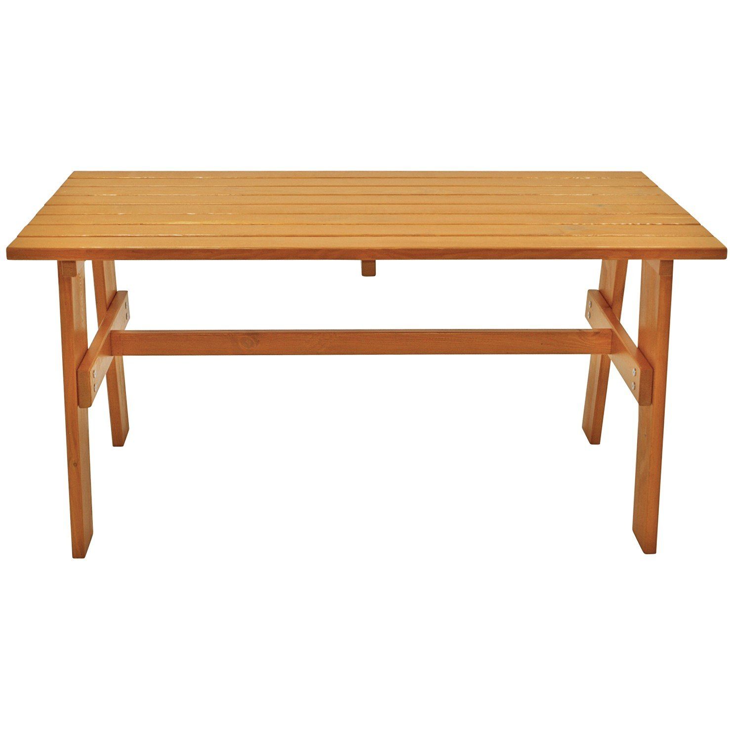 DEGAMO Gartentisch FREITAL (1-St), rechteckig 72x150cm, massive Kiefer hell lackiert