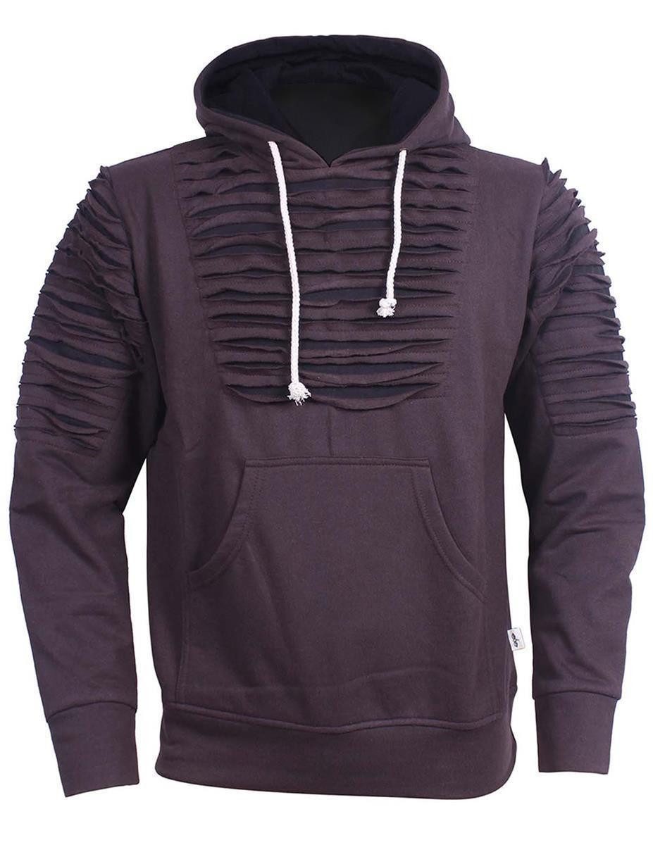 Sweatshirt Hoodie Kapuzenpullover Cutout Risse Destroyed Jersey Baumwolle