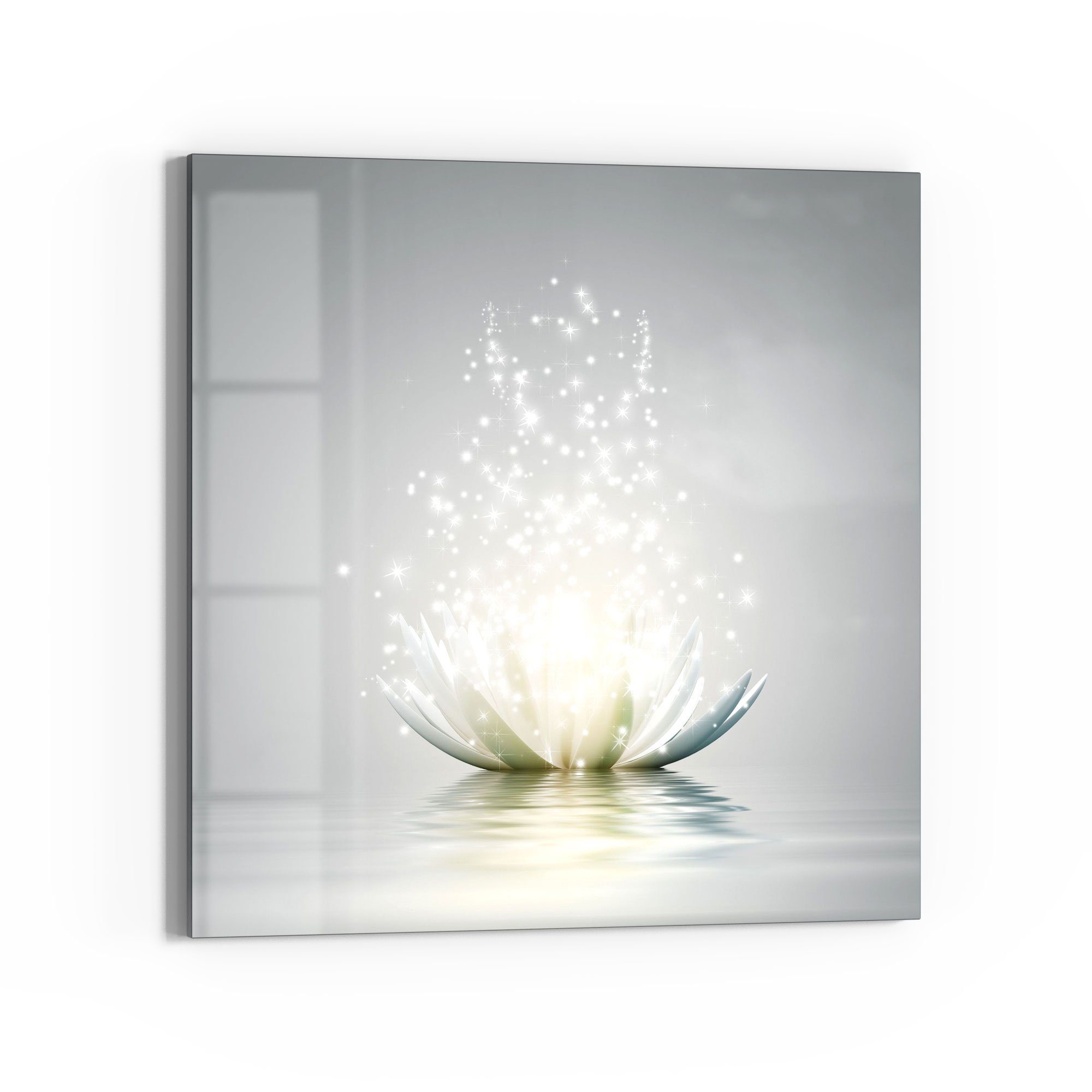 DEQORI Magnettafel 'Funkelnde Lotusblüte', Whiteboard Pinnwand günstig online kaufen