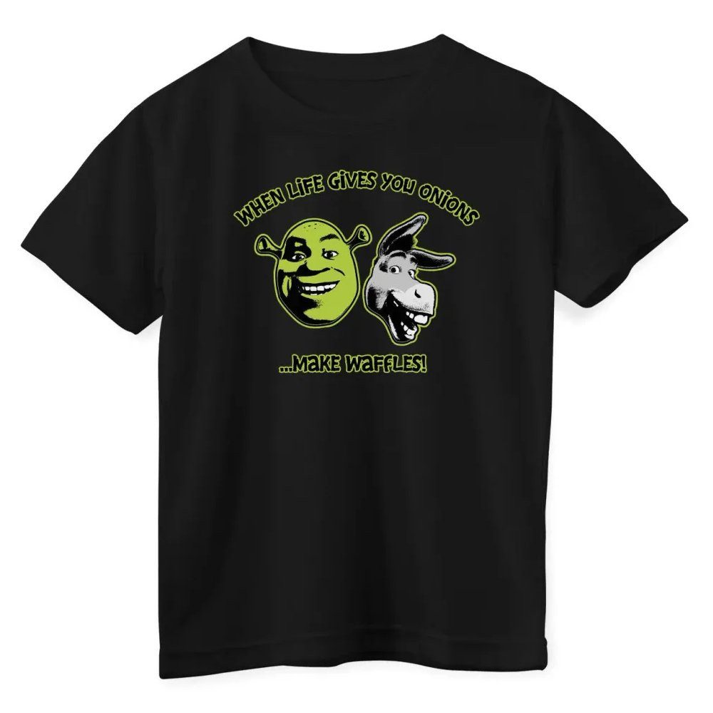 Shrek T-Shirt Make Waffles Kids Tee