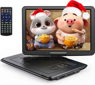 Yoton Portabler DVD-Player (15.5 inch, Haltepunkt-Speicherfunktion, Monitor klapp- & drehbar, USB/SD)