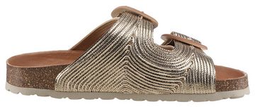 VERBENAS RUTH LATO METAL Pantolette, Sommerschuh, Schlappen mit zwei verstellbaren Schnallen