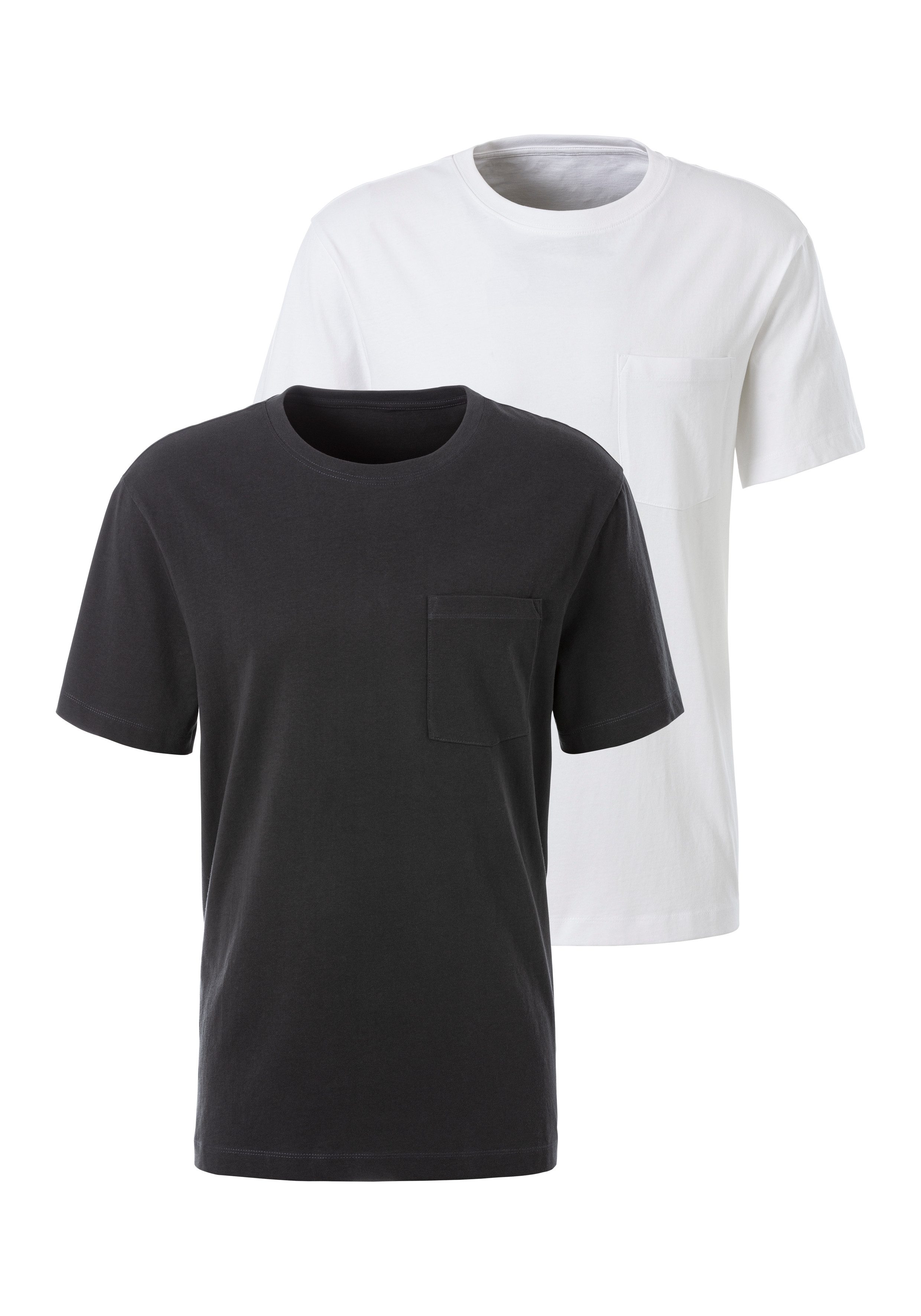 John Devin T-Shirt, (2 tlg., 2er-Pack), mit Brusttasche günstig online kaufen