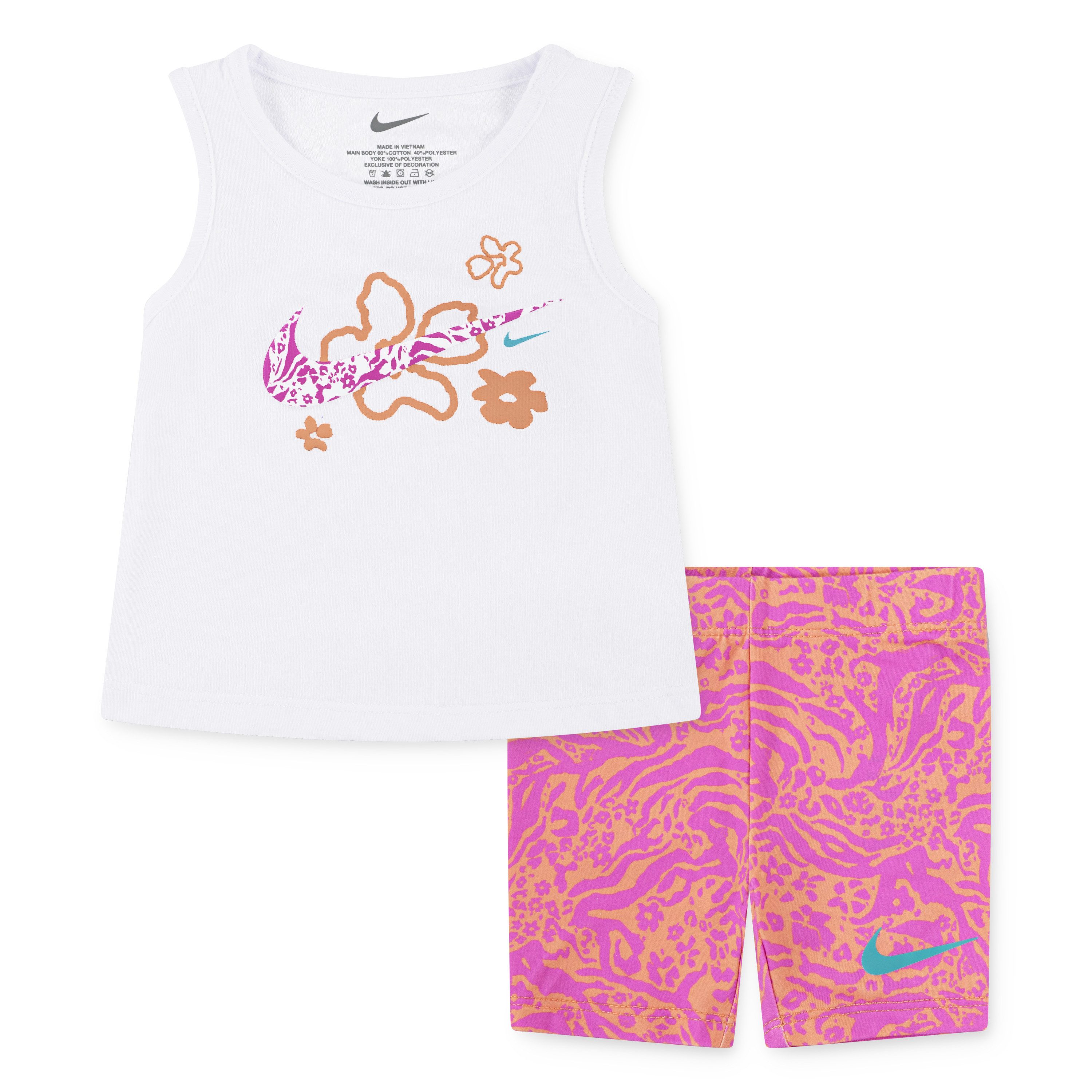 Nike Sportswear Top & Shorts NKG WILD FLOWER AOP BIKE SHORT (2-tlg) für Kinder