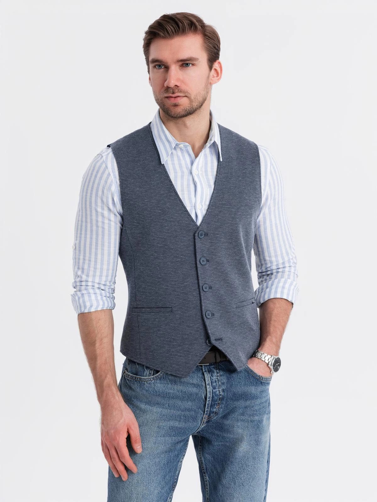OMBRE Anzugweste Taillierte, elegante Herrenweste aus günstig online kaufen