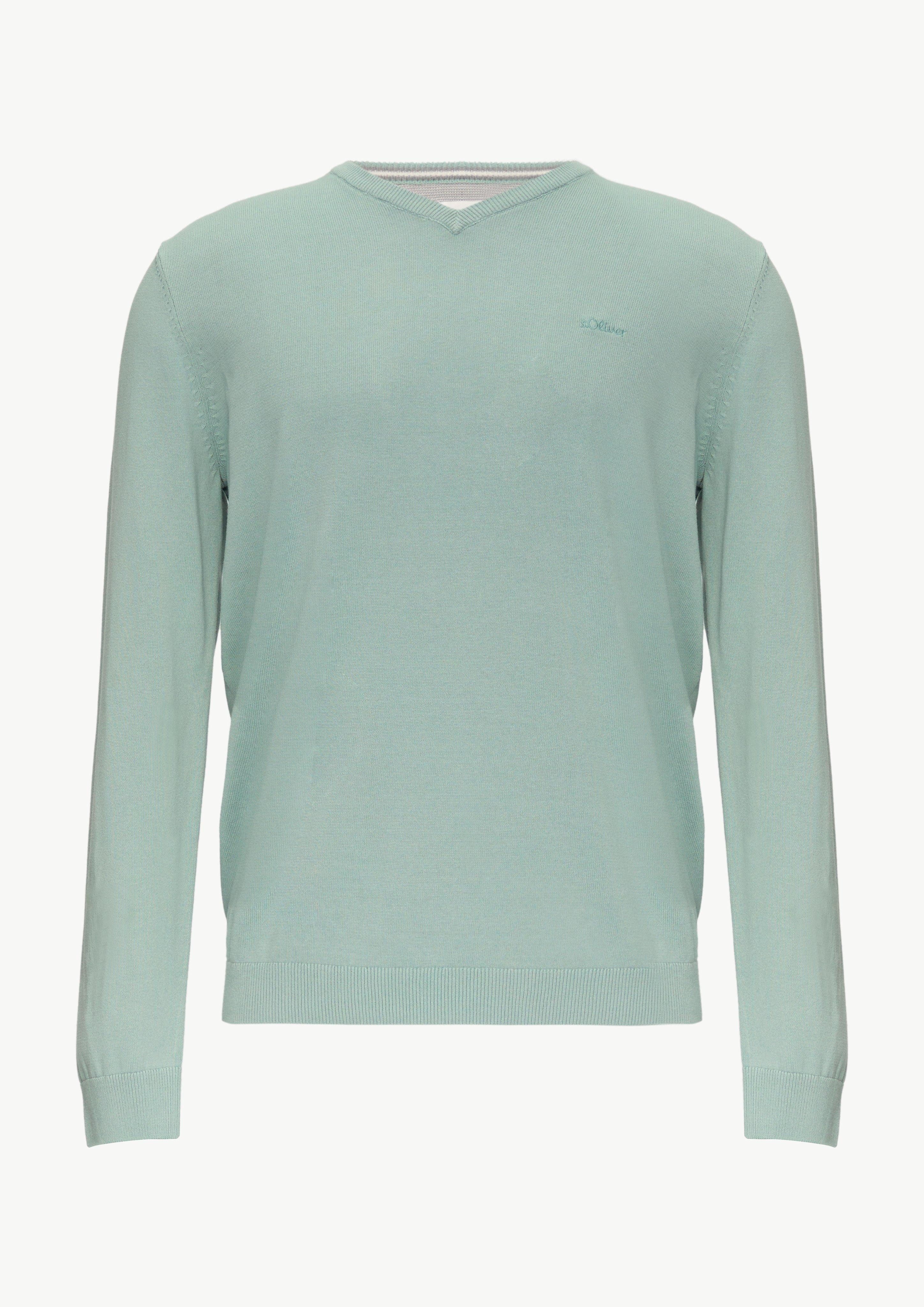 s.Oliver Strickpullover Strickpullover mit Logo-Stickerei Logo günstig online kaufen