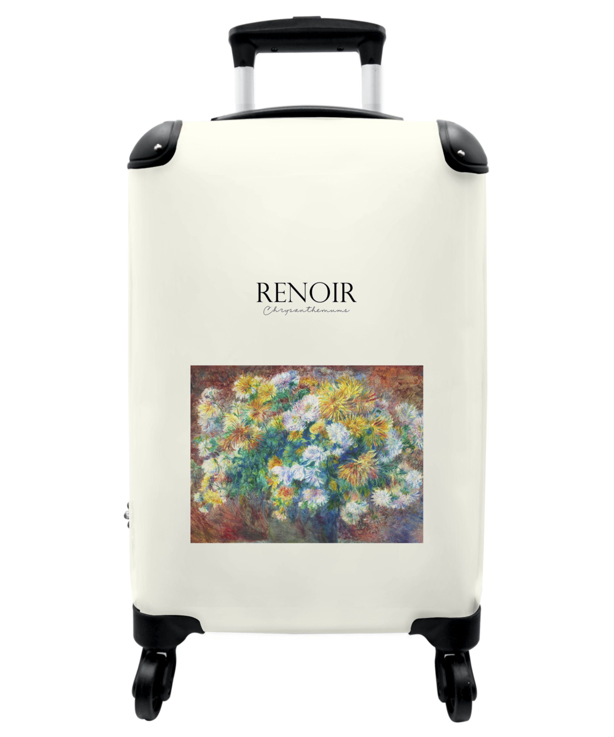 Handgepäckkoffer Renoir Alte Handgepäck Reisekoffer Vintage mit 4 - Kunst - Kleine Rollen, Trolley 55x35x20cm Rollkoffer - NoBoringSuitcases.com© Blumen 4 Cabin - Rollen Meister, -