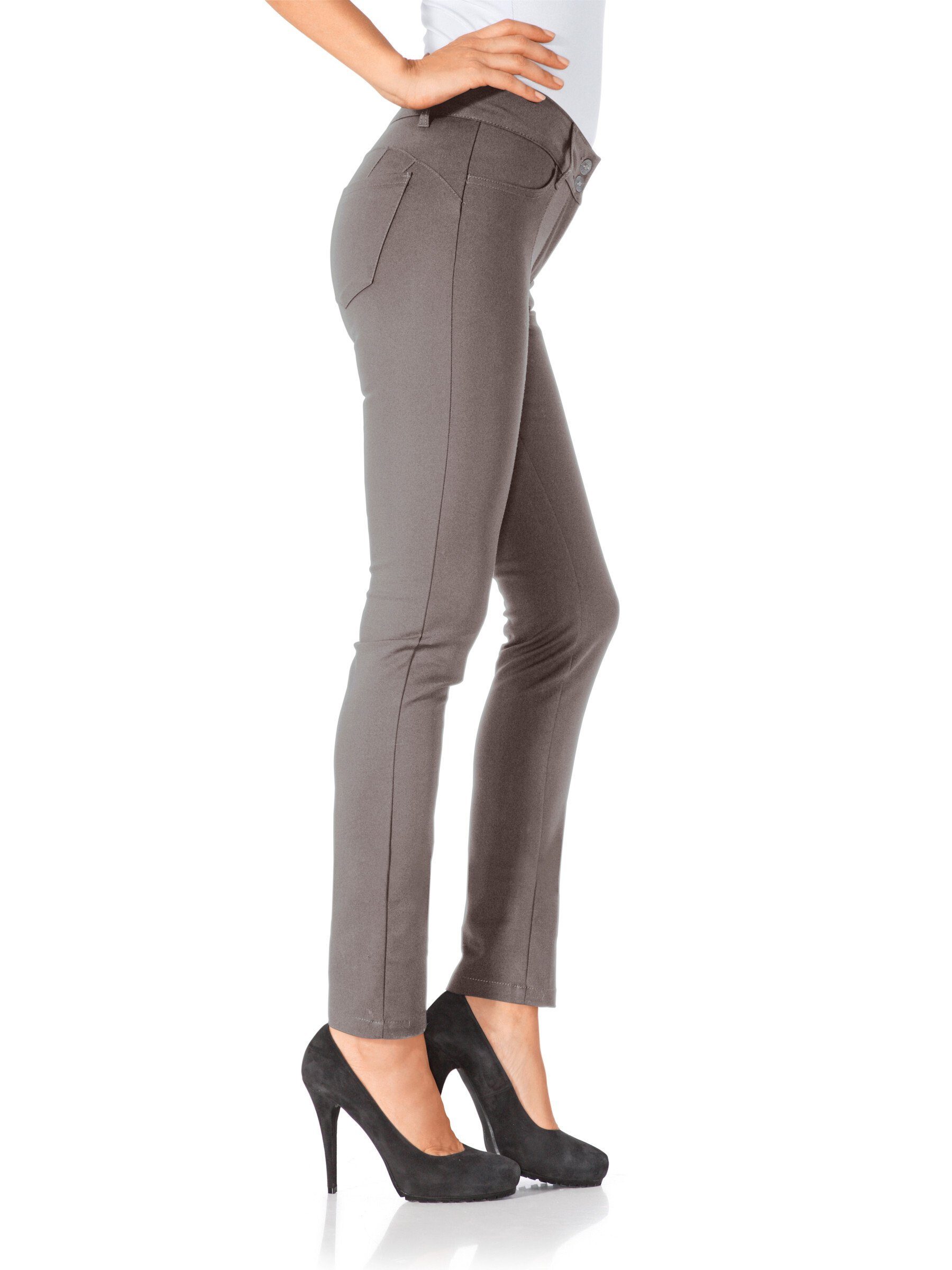 heine Jerseyhose Innenbeinlänge ca. 79 cm taupe