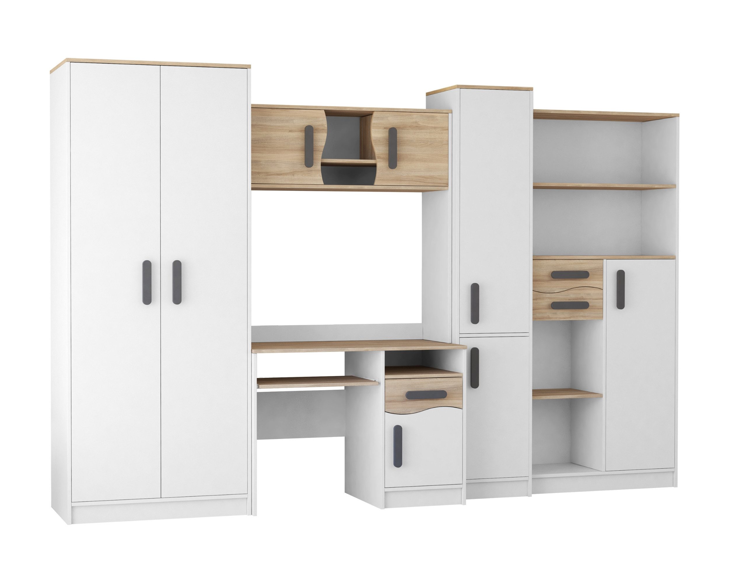 Deine Möbel 24 Jugendzimmer-Set MIKI Jugend-Schrankwand Jugendzimmer Jugend günstig online kaufen