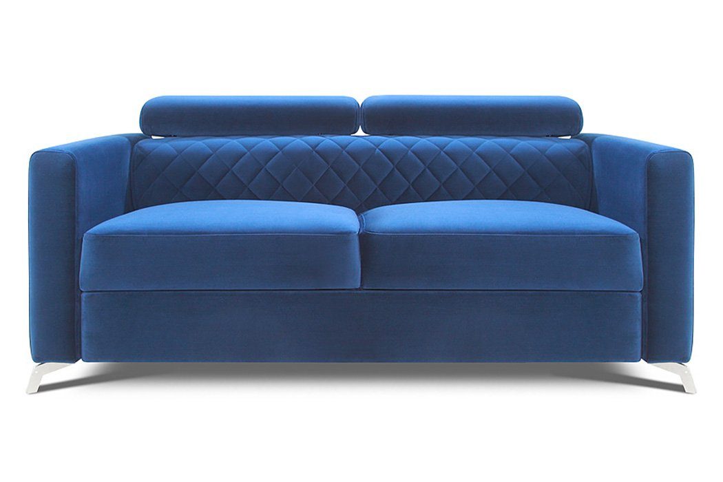 JVmoebel Sofa Blauer Zweisitzer luxus Couch 2-er Textilmöbel Sofa Couch Neu, Made in Europe