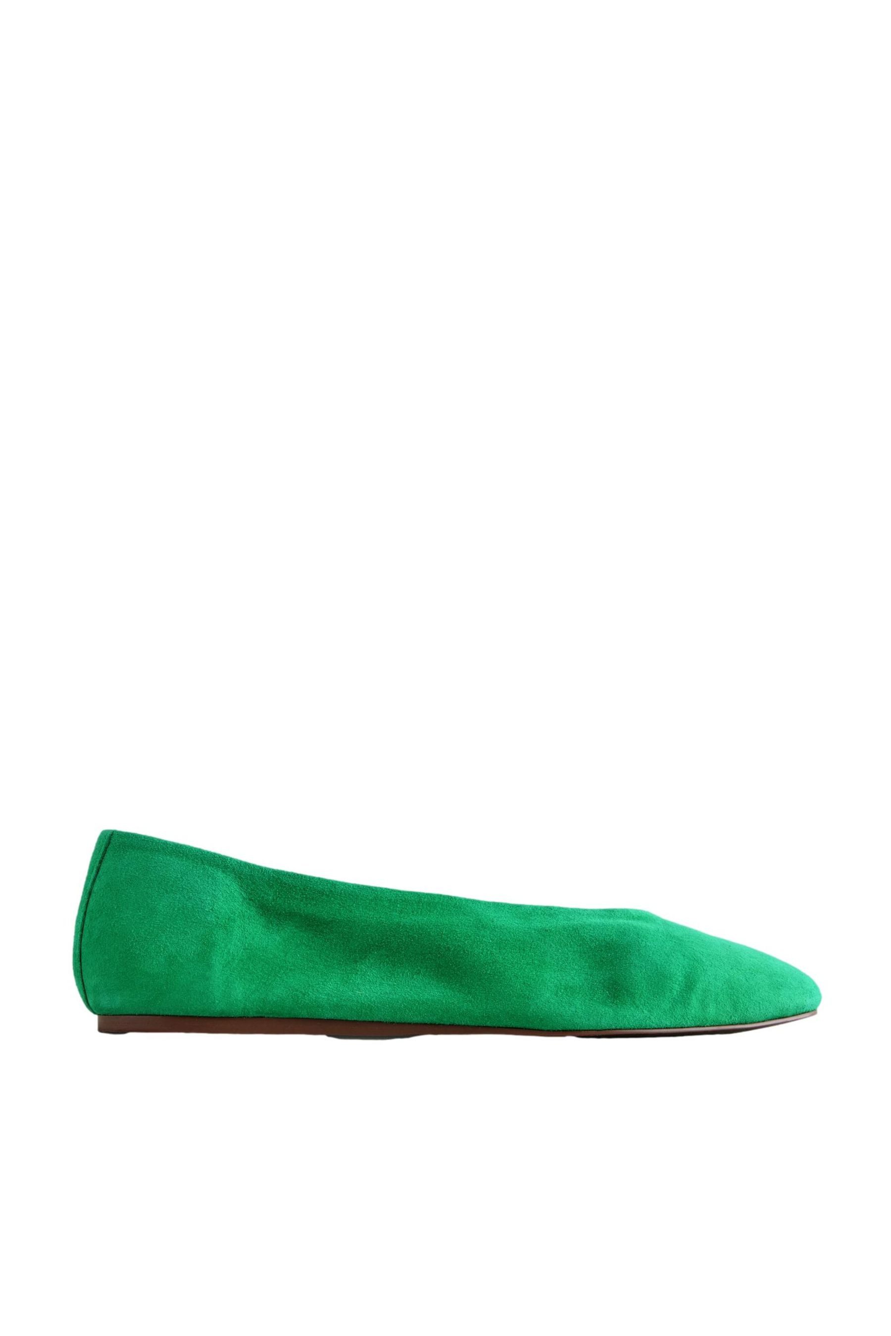 Forever Comfort® Lederballerinas mit runder Spitze Ballerina