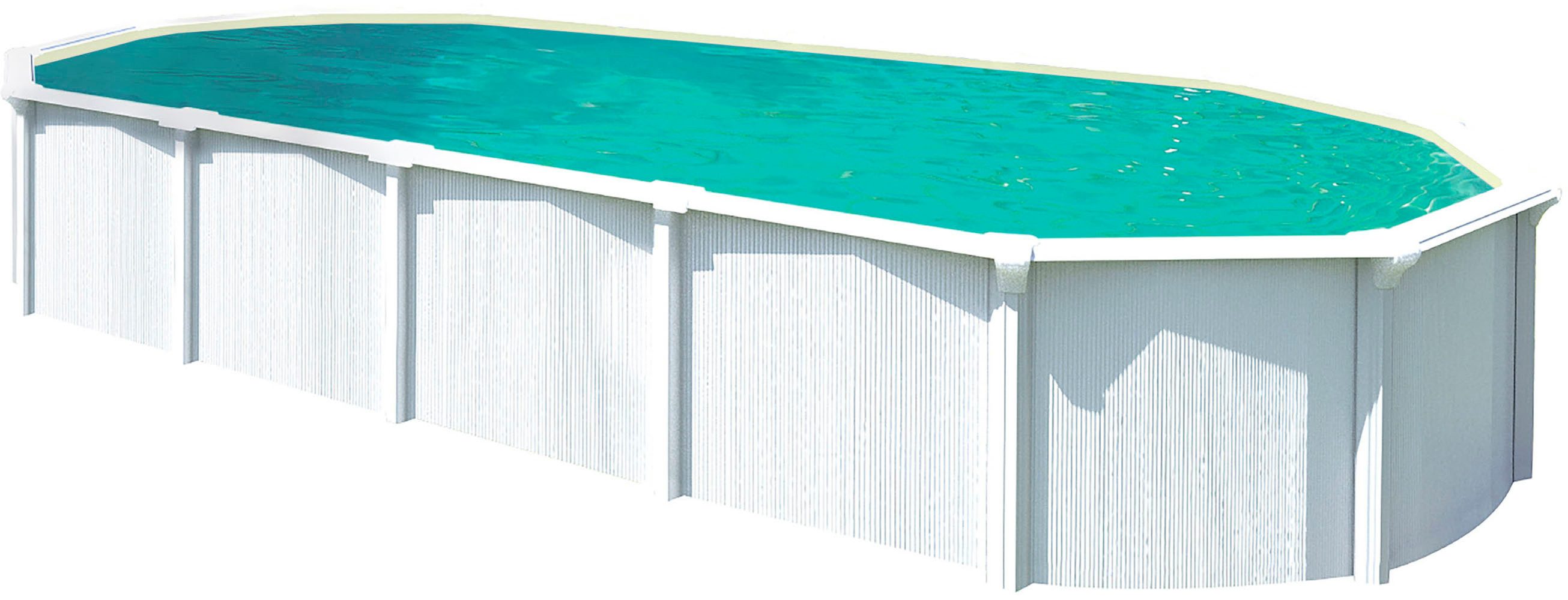 KWAD Ovalpool Green line Evolution (Komplett-Set, 10-tlg), 6,1x3,7x1,32 weiß Folie in blau, sand oder grau erhältlich