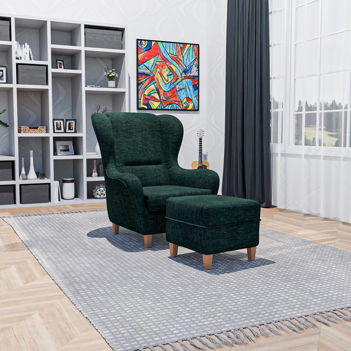 Supellex Ohrensessel Sofia, Relaxsessel mit Hocker günstig online kaufen