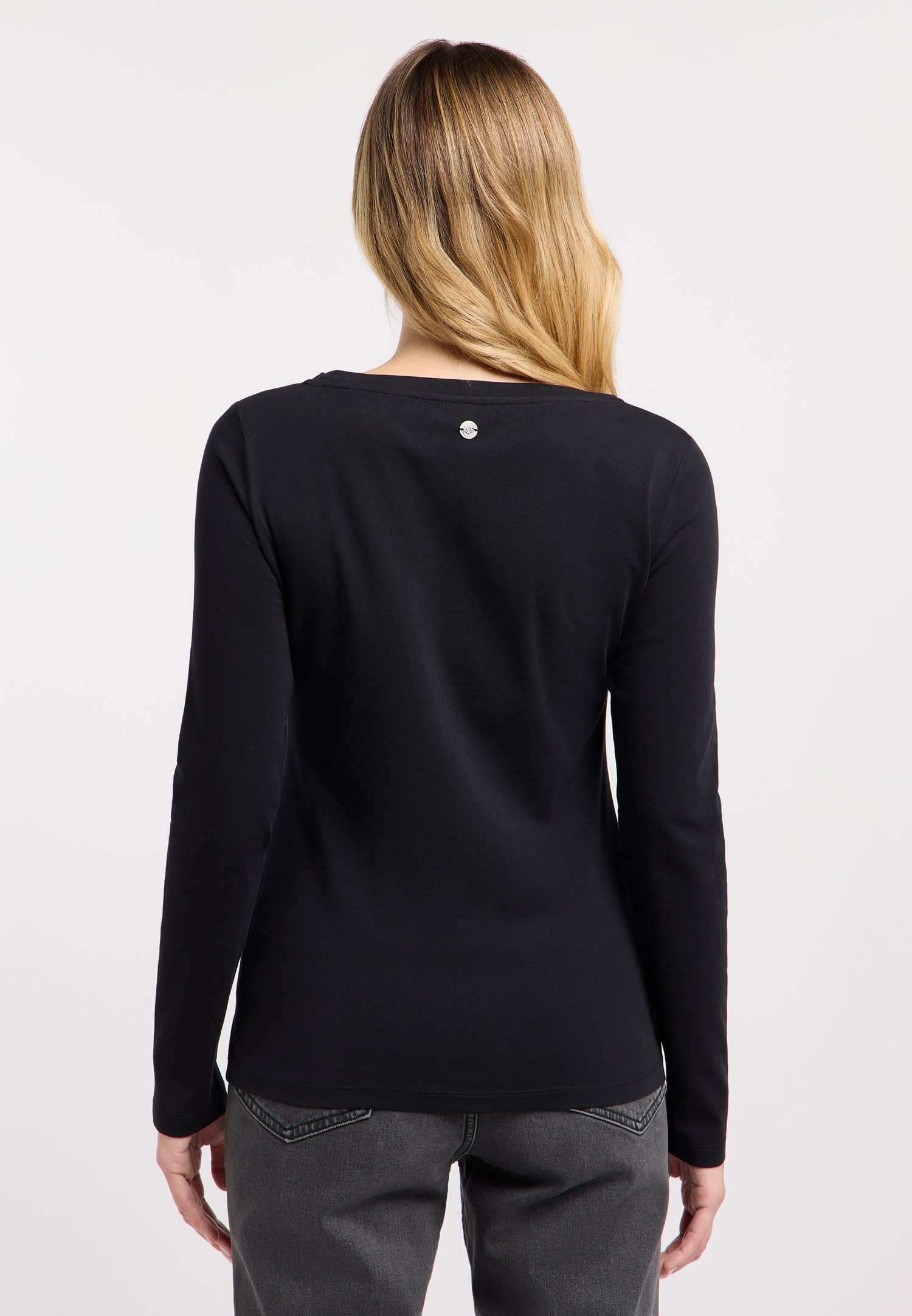 Ragwear Langarmshirt FLLORAH LONG GOTS Bestseller aus Single Jersey mit softem Finish und Knöpfen