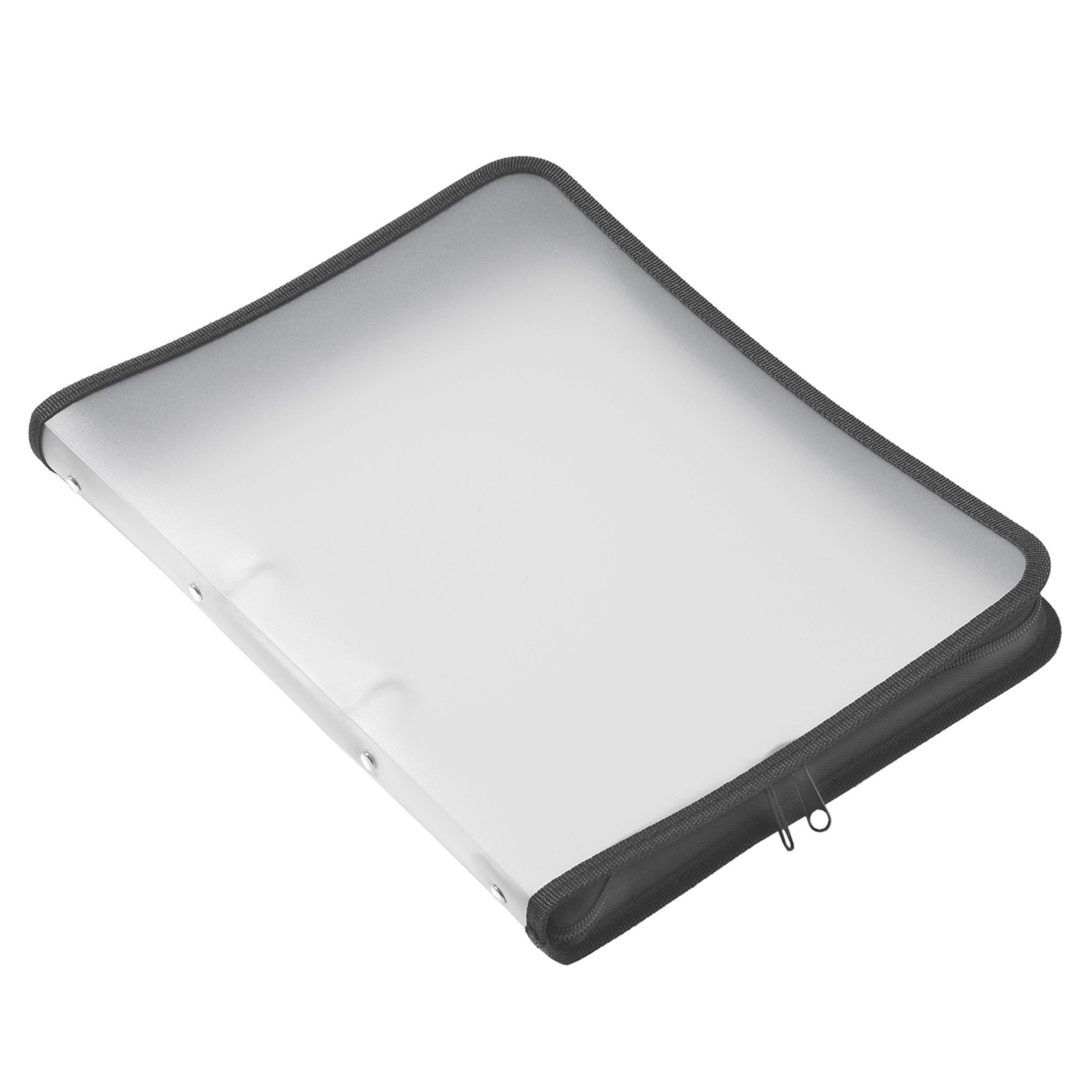 FOLDERSYS Dokumententasche FSY Reißverschluss-Portfolio, A4, PP farblos transluzent, 2-Ring-