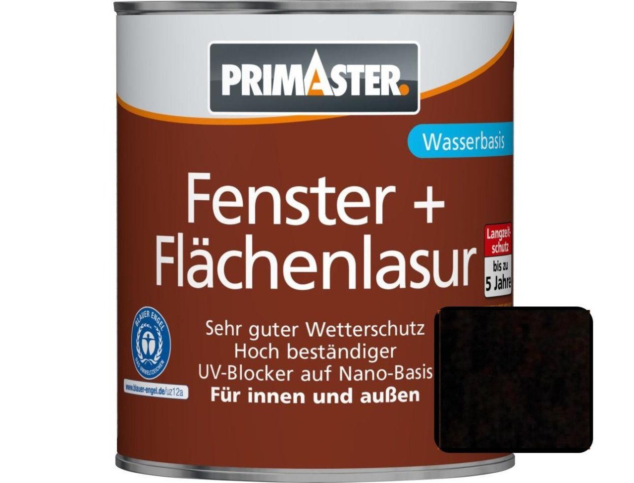 Primaster Fenster Flächenlasur L 2,5 und Lasur Primaster