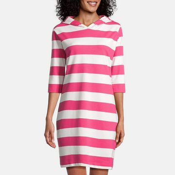 salzhaut Shirtkleid Damen Hoodie-Kleid Kapuzenkleid Löövstick Block-Streifen 3/4-Arm