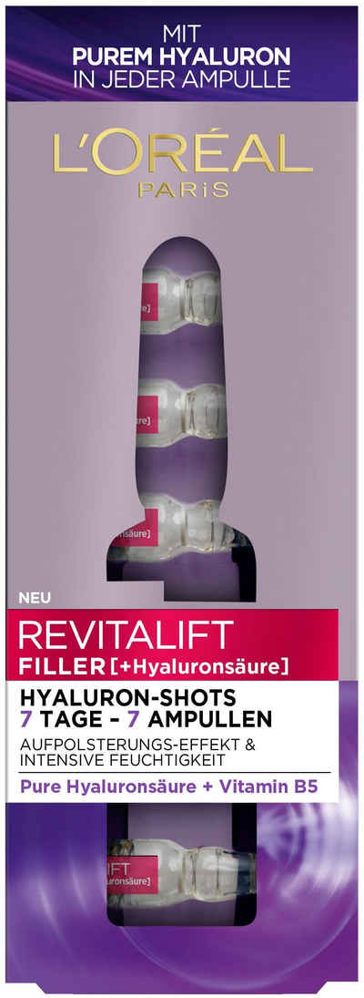 L'ORÉAL PARIS Gesichtsserum Revitalift Filler Hyaluron-Shots, 7-tlg.