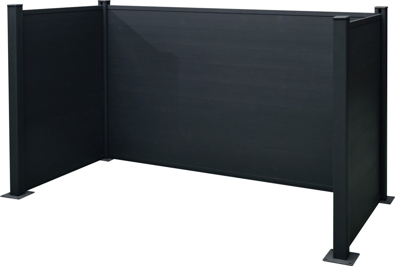 Floraworld Mülltonnenbox Floraworld Mülltonnen-Sichtschutz aus Aluminium