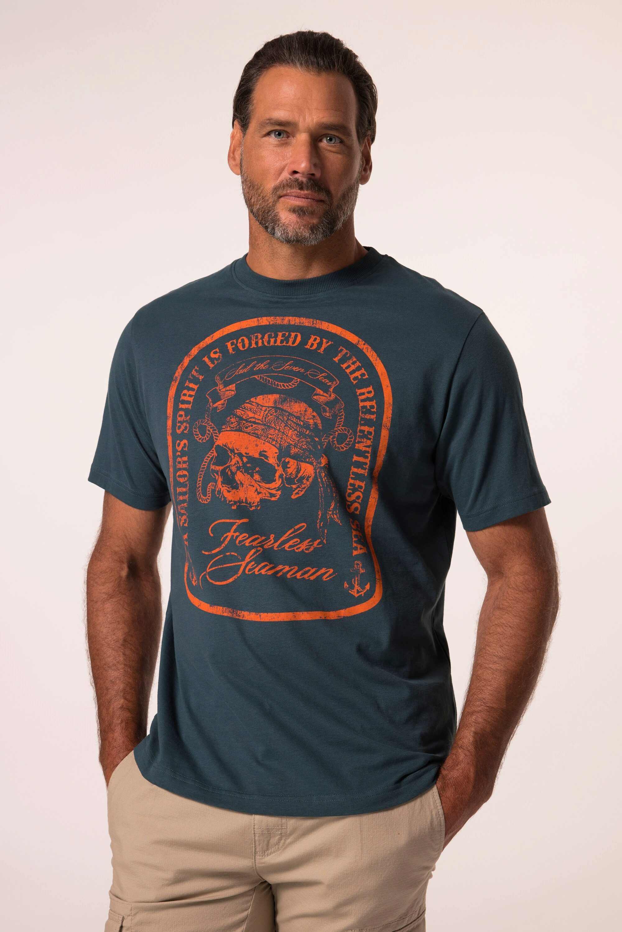 JP1880 T-Shirt T-Shirt Halbarm Brustprint