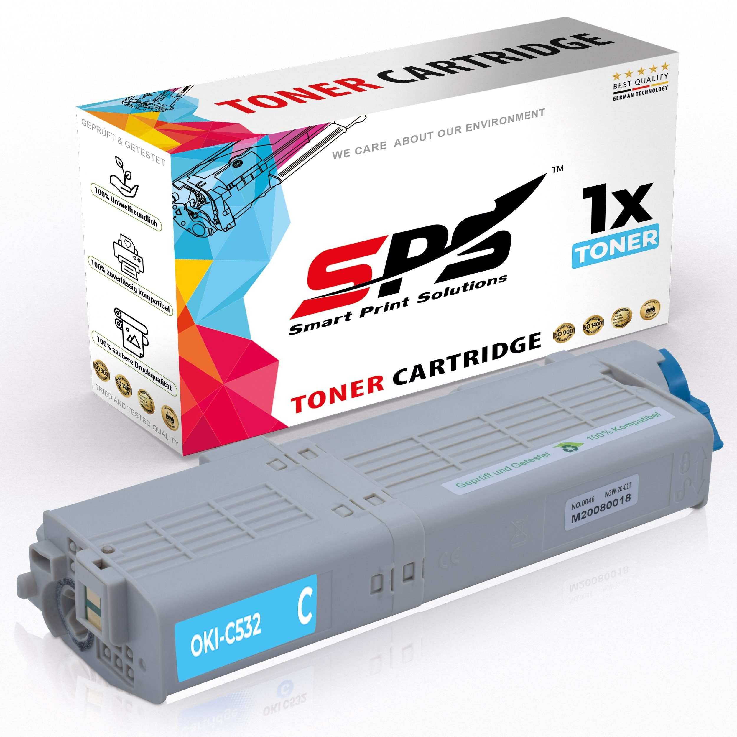 SPS Tonerkartusche Kompatibel für OKI MC 563 DN (46490607) Toner-Kit Cyan, (1er Pack)