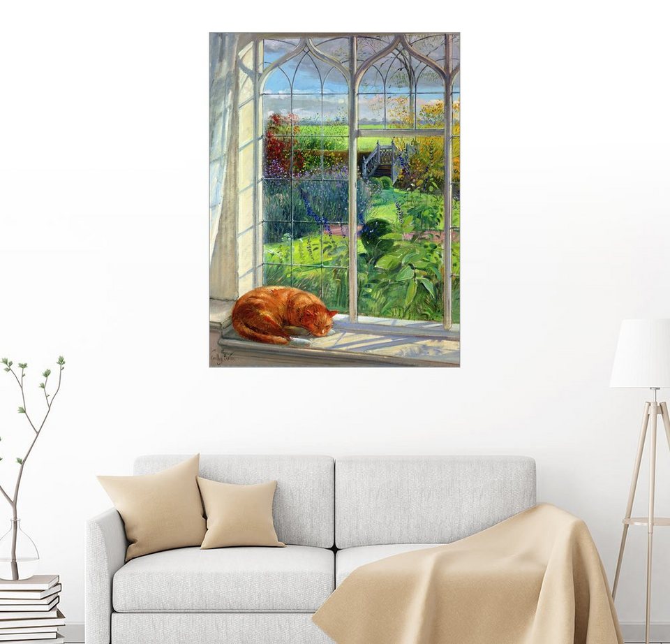 Posterlounge Wandbild, Katze im Fenster, Sommer OTTO