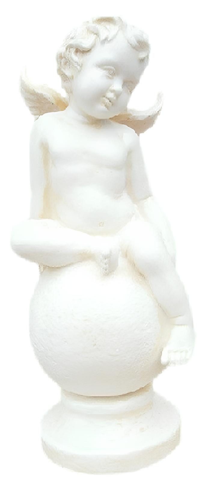JVmoebel Engelfigur Schutzengel Figur aus Keramik in Weiß (1 St), Made in Europa