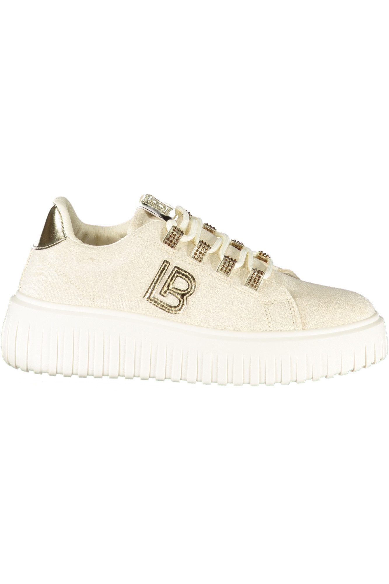 Laura Biagiotti Кроссовки Eleganter Beiger Damensneaker mit Goldakzenten und