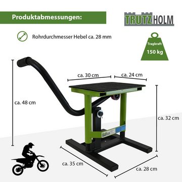 TRUTZHOLM Druckluftgeräte-Set 150 kg Hubhöhe 320/400 mm Stahl Motorrad Hebebühne Heber Hubständer