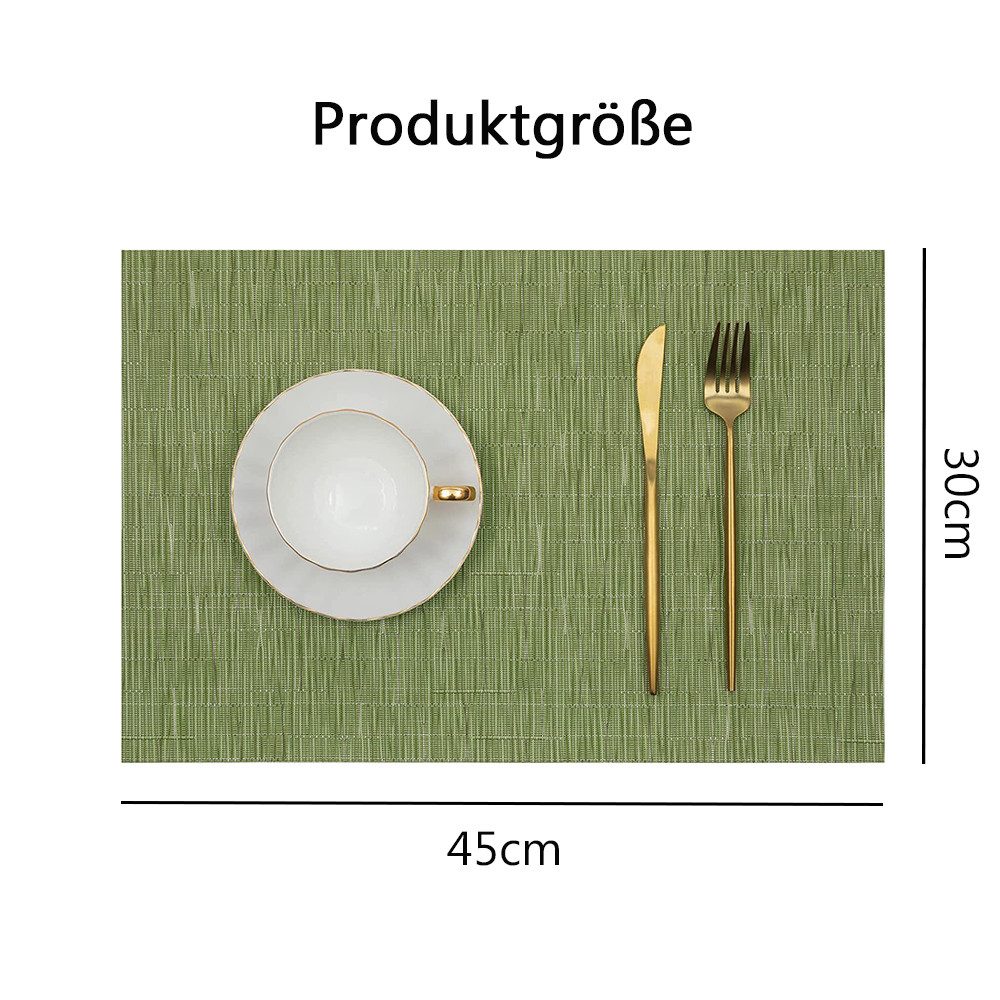 NUODWELL Platzset 6 Stück Tischsets Abwaschbar, Rutschfest Hitzebeständig P günstig online kaufen