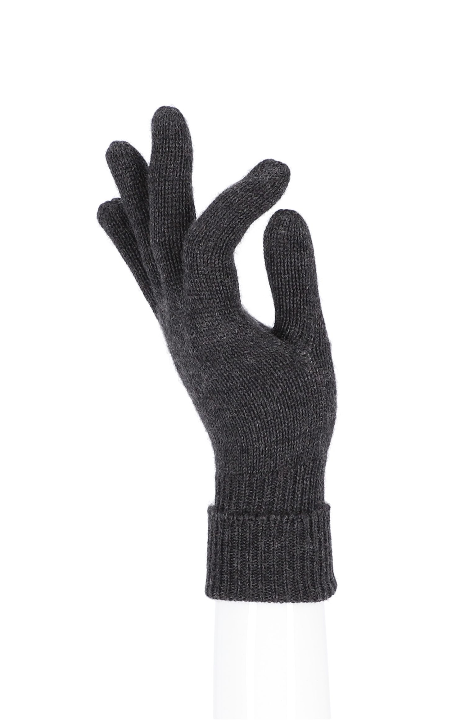 Damen Fingerhandschuh weiche Handschuhe halsüberkopf Strickhandschuhe Accessoires Damen anthrazit