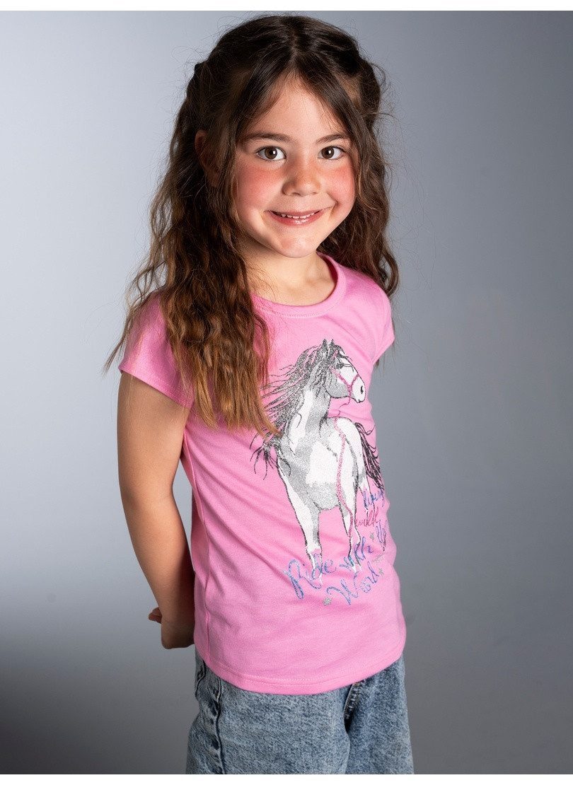 Trigema T-Shirt TRIGEMA T-Shirt mit Pferd (1-tlg)